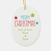 T-Rex Vakantie Lichten Kinder Kerst Keramisch Ornament (Achterkant)