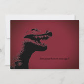 T-Rex Valentijnkaart Kaart (Achterkant)