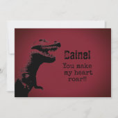 T-Rex Valentine Card Kaart (Voorkant)
