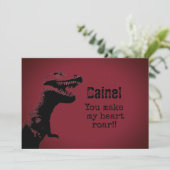 T-Rex Valentine Card Kaart (Staand voorkant)
