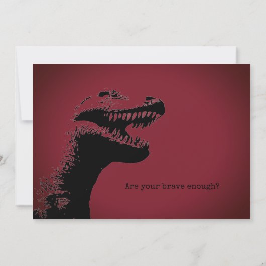 T-Rex Valentine Card Kaart (Achterkant)
