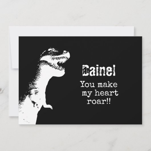 T-Rex Valentine Kaart (Voorkant)