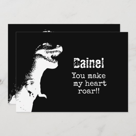 T-Rex Valentine Kaart (Voorkant / Achterkant)