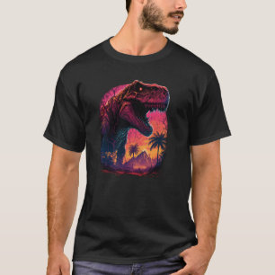 T Rex Vaporwave Aesthetische stijl Gebruikte look T-shirt