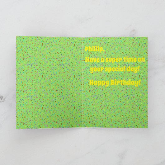 T-Rex Verjaardag Kaart (Binnen)