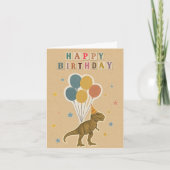 T-Rex Verjaardag Kaart - Dinosaur Party (Voorkant)