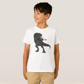 T-Rex Violin Kinder Shirt (Voorkant volledig)