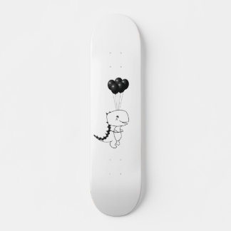 T-Rex vliegen met zwarte ballonnen Persoonlijk Skateboard