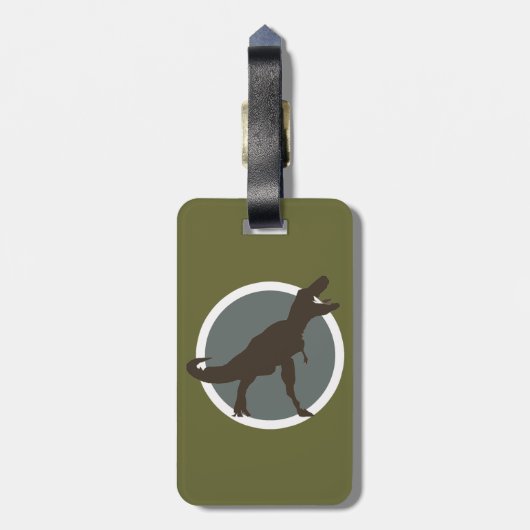 T-rex voor het houden van stralen bagagelabel (Achterkant verticaal)