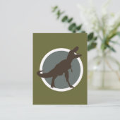 T-rex voor het houden van stralen briefkaart (Staand voorkant)