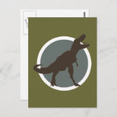 T-rex voor het houden van stralen briefkaart (Voorkant / Achterkant)