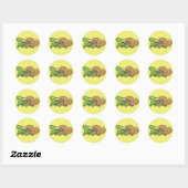 T-rex vs Platypus Ronde Sticker (Vel)
