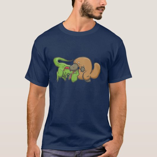 T-rex vs Platypus T-shirt (Voorkant)