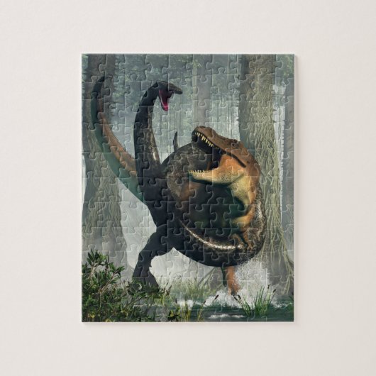 T-Rex vs Titanoboa Legpuzzel (Verticaal)