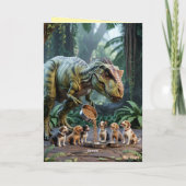 T-Rex Wandelt de Hond Kaart (Achterkant)