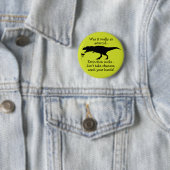 T-rex Was uw hand Funny Hand Hygiene Ronde Button 5,7 Cm (In situ)