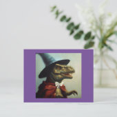 T Rex Wizard Briefkaart (Staand voorkant)