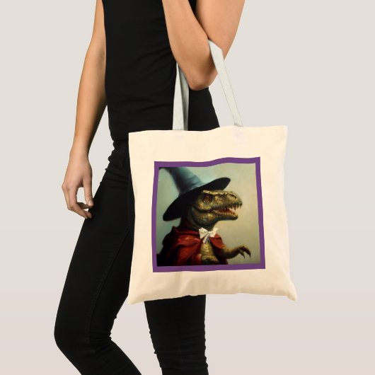 T Rex Wizard Tote Bag (Voorkant (product))