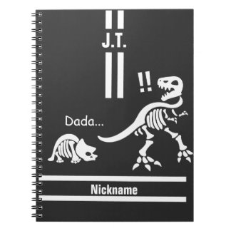 T-rex wordt verrast door Triceratops baby Notitieboek