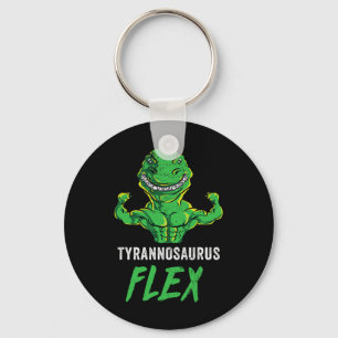 T Rex Workout Grappige Dinosaur Gym Gewichtheffen  Sleutelhanger