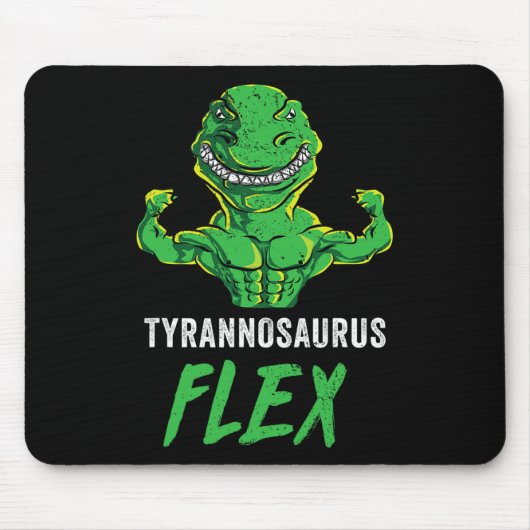 T Rex Workout Grappige Dinosaur Gym Halterofilie K Muismat (Voorkant)