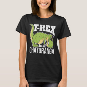 T Rex Yoga Dinosaur Yoga Pose Chaturanga Yogi T-shirt