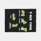 T-rex Yoga  Fleece Deken (Voorkant (Horizontaal))