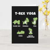 T-rex Yoga Kaart (Gele Bloem)