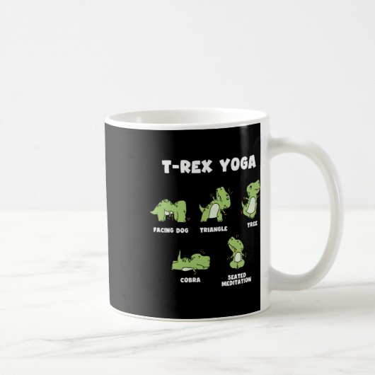 T-rex Yoga  Koffiemok (Rechts)