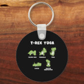 T-rex Yoga  Sleutelhanger (Voorkant)