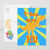 T-Rex zegt Hi Briefkaart (Voorkant / Achterkant)