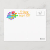 T-Rex zegt Hi Briefkaart (Achterkant)