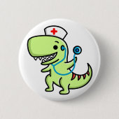 T-rex Zuurse Button (Voorkant)