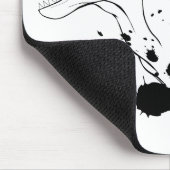 T-Rex (zwart en wit) Muismat (Hoek)
