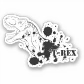T-Rex (zwart en wit) Sticker (Voorkant)