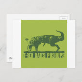T-rexHatesPush-ups Briefkaart (Voorkant / Achterkant)