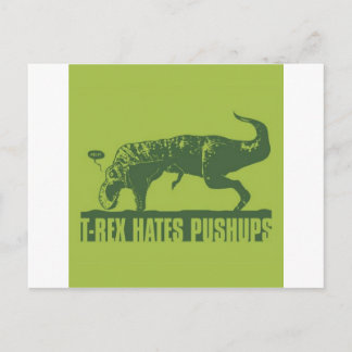 T-rexHatesPush-ups Briefkaart