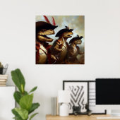 T Rexs Drie Musketiers Poster (Thuiskantoor)