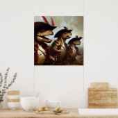 T Rexs Drie Musketiers Poster (Keuken)