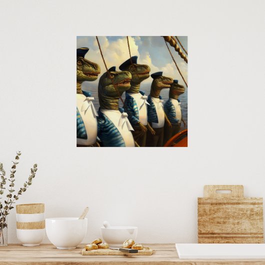 T Rexs matrozen Poster (Keuken)