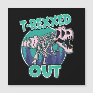 T-Rexxed Uit Dinosaur Magnetische Uitnodiging
