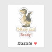 T-Rexy en Ready Dino Cartoon Sticker (Vel)