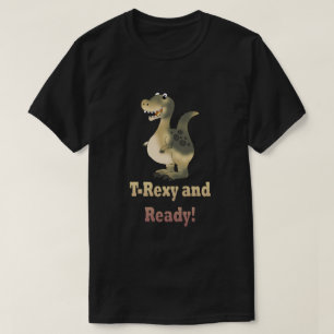 T-Rexy en Ready Dino Cartoon T-shirt