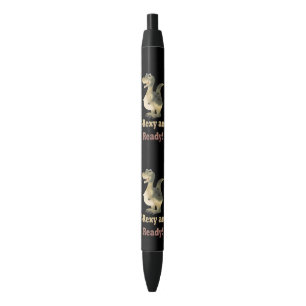 T-Rexy en Ready Dino Cartoon Zwarte Inkt Pen