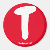 T Rode koelkast Magnet (Voorkant)