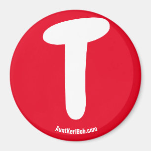 T Rode koelkast Magnet