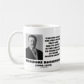 T. Roosevelt Prijs Kans hard werken doen Koffiemok (Links)