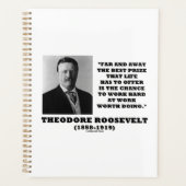 T. Roosevelt Prize Chance Work Hard Doing Planner (Voorkant)
