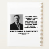 T. Roosevelt Prize Chance Work Hard Doing Planner (Achterkant)