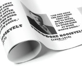 T. Roosevelt Prize Chance Work Hard Work Doing Cadeaupapier (Rol Hoek)